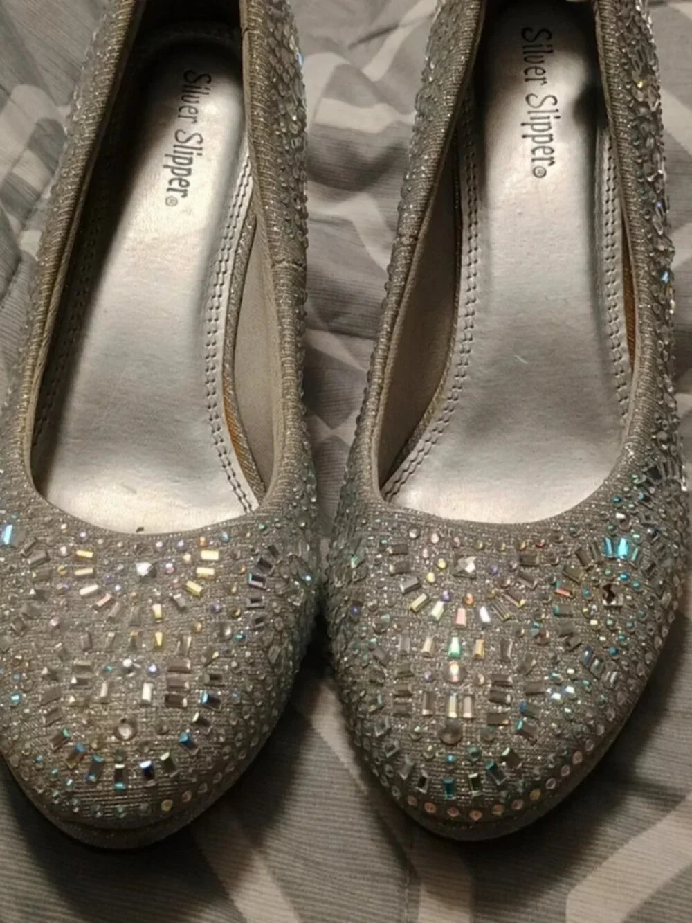 Bling high heel shoes